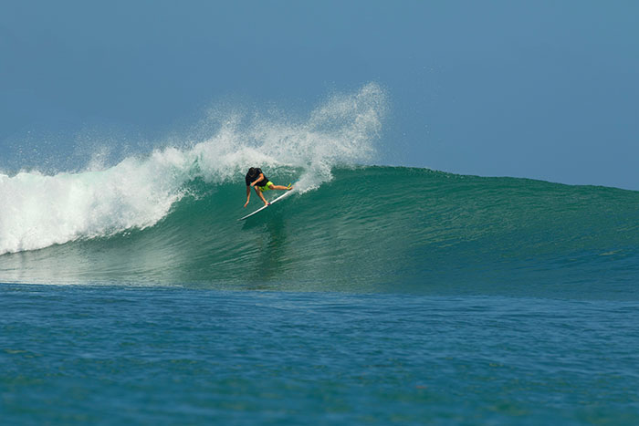This wave is the longest in the Mentawai area